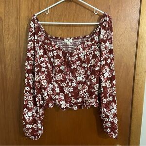Daisy & Delilah Floral Long‎ Sleeve Women's Top size xl